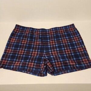 WOMENS RED/BLUE EDDIE BAUER SLEEP SHORTS - 2X